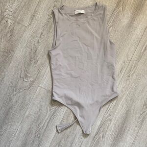Babaton Gray Sleeveless Bodysuit